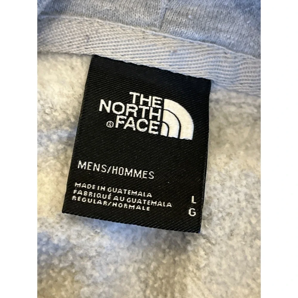 The North Face Mens Bear Mountain Graphic Hoodie Grey‎ Fleece Pullover Large